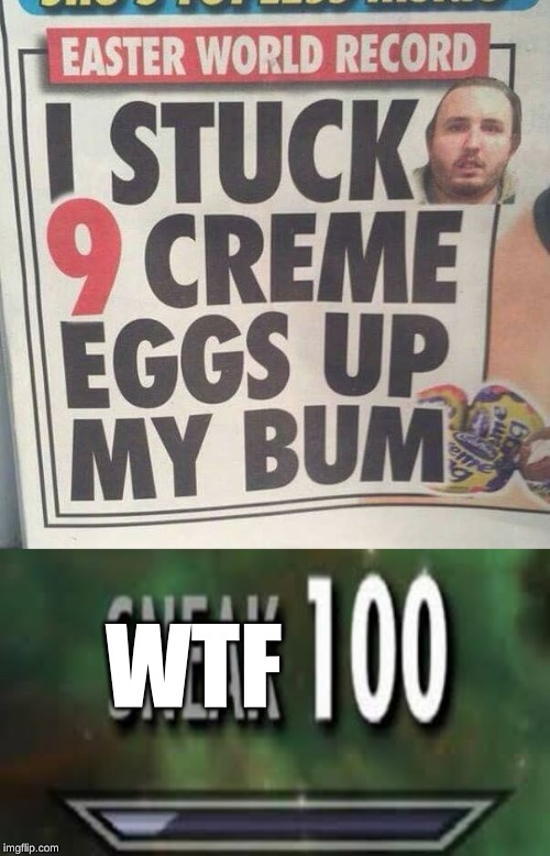 WTF | image tagged in world record,easter,wtf | made w/ Imgflip meme maker