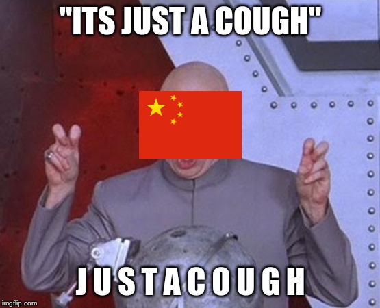 Dr Evil Laser | "ITS JUST A COUGH"; J U S T A C O U G H | image tagged in memes,dr evil laser | made w/ Imgflip meme maker