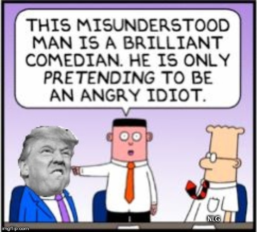 trump as Dilbert's pointy-haired boss | NLG | image tagged in politics | made w/ Imgflip meme maker