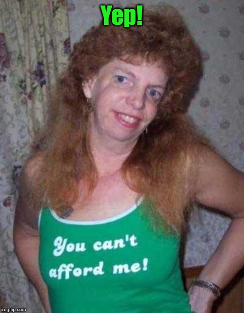 Ugly Woman | Yep! | image tagged in ugly woman | made w/ Imgflip meme maker