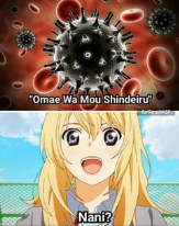 Corona Virus Omae Wa Mou shindeiru Blank Meme Template