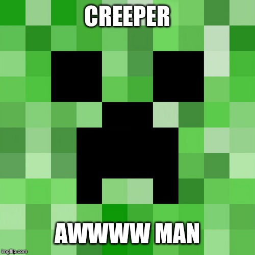 Scumbag Minecraft | CREEPER; AWWWW MAN | image tagged in memes,scumbag minecraft | made w/ Imgflip meme maker