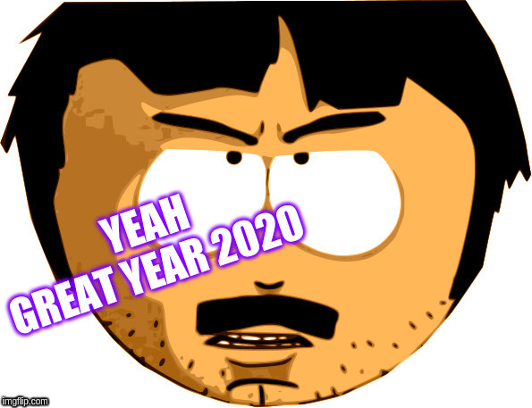 Stan Marsh pissed | YEAH GREAT YEAR 2020 | image tagged in stan marsh pissed | made w/ Imgflip meme maker
