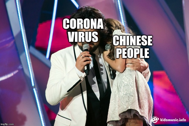 Tuxedo Guy hugging Depressed Girl meme | CORONA VIRUS; CHINESE PEOPLE | image tagged in memes | made w/ Imgflip meme maker