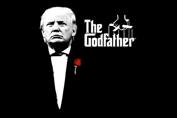 Trump Mafia crime boss Godfather Blank Meme Template