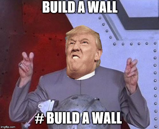 Dr Evil Laser Meme | BUILD A WALL; # BUILD A WALL | image tagged in memes,dr evil laser | made w/ Imgflip meme maker