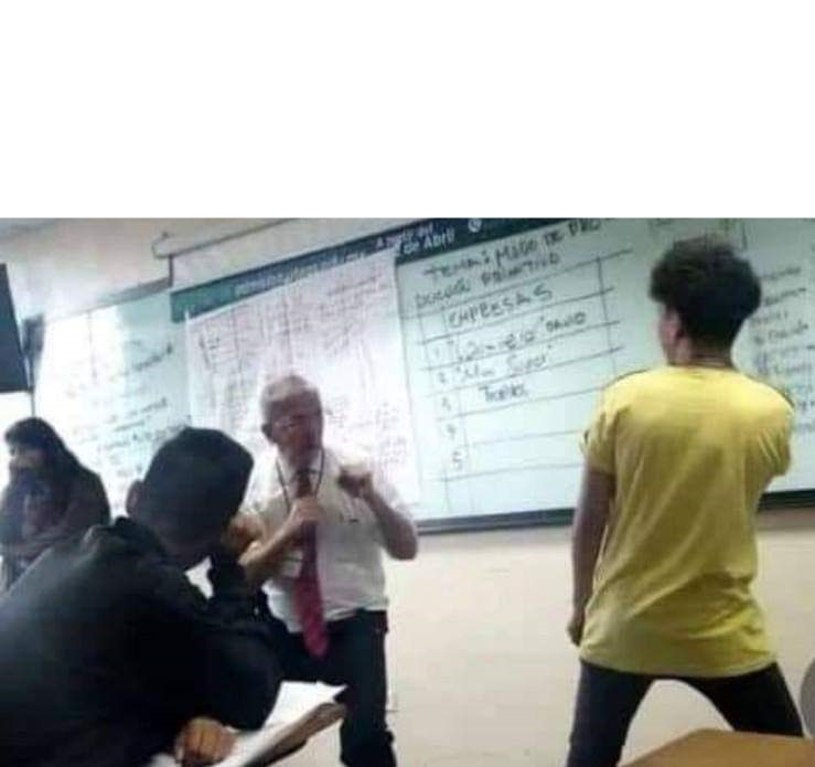 School fight Blank Meme Template