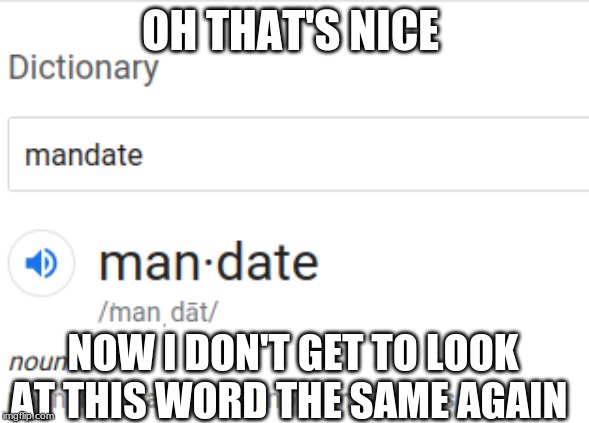 thats nice | OH THAT'S NICE; NOW I DON'T GET TO LOOK AT THIS WORD THE SAME AGAIN | image tagged in memes | made w/ Imgflip meme maker