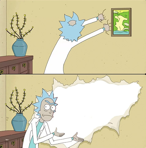 High Quality Rick Rips wall paper Blank Meme Template