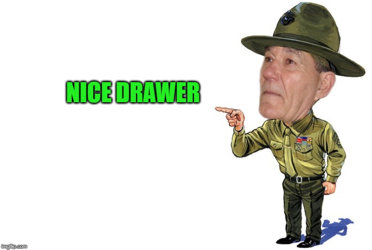 Sargent kewlew | NICE DRAWER | image tagged in sargent kewlew | made w/ Imgflip meme maker