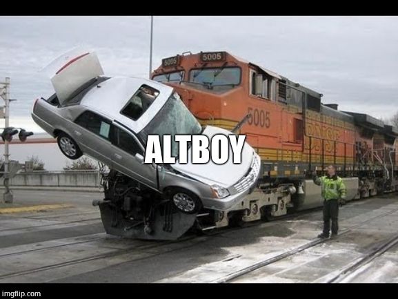 Car Crash | ALTBOY | image tagged in car crash | made w/ Imgflip meme maker
