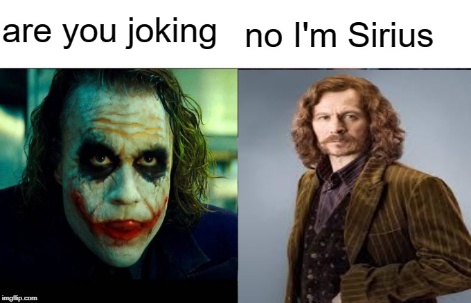 Why so Sirius? | are you joking; no I'm Sirius | image tagged in joker,sirius black | made w/ Imgflip meme maker