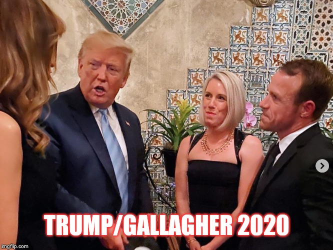TRUMP/GALLAGHER 2020 | image tagged in trump,apocalypse,surrender | made w/ Imgflip meme maker