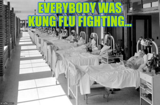 Sick Ward | EVERYBODY WAS
KUNG FLU FIGHTING... | image tagged in sick ward | made w/ Imgflip meme maker