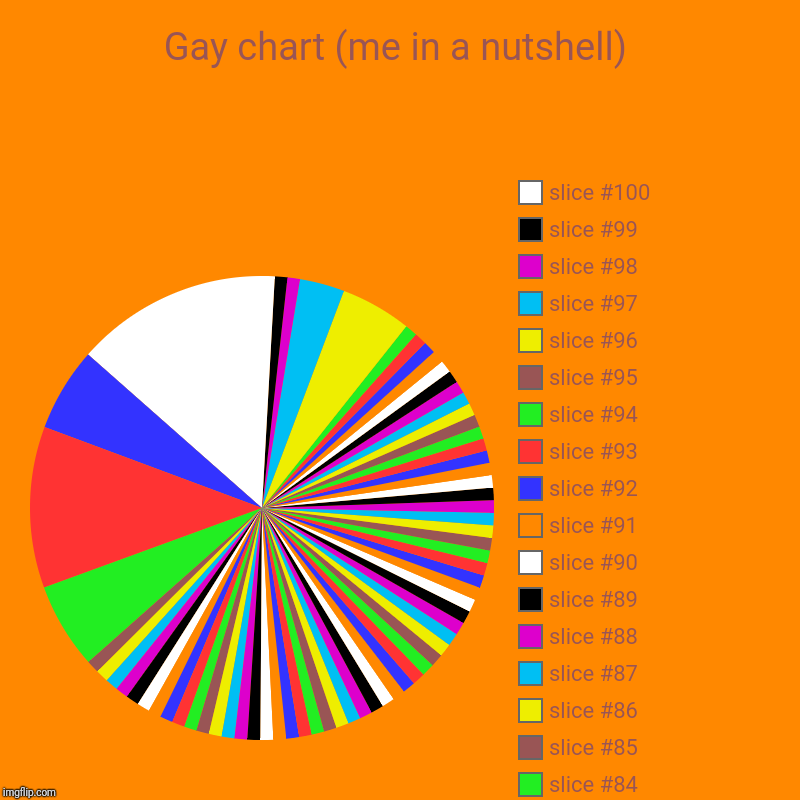 Gay chart (me in a nutshell) | | image tagged in charts,pie charts | made w/ Imgflip chart maker