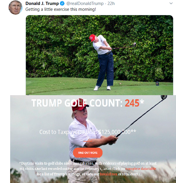 High Quality Trump golf Blank Meme Template