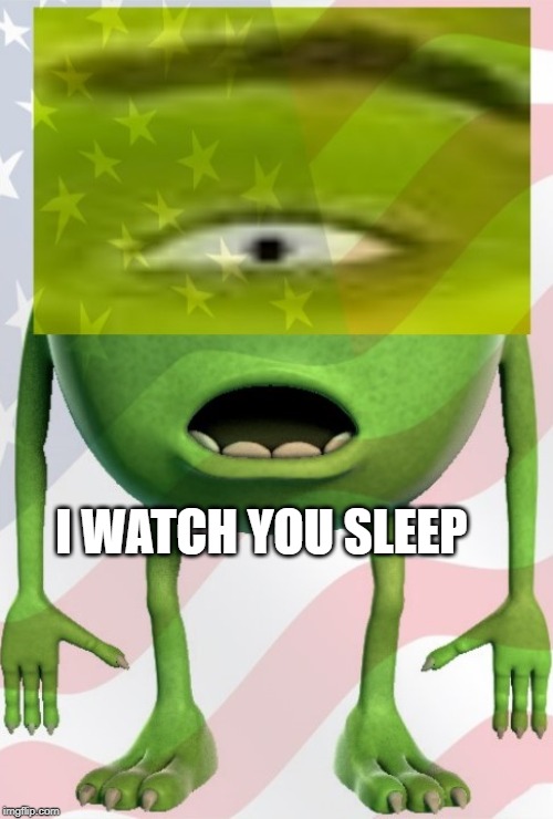 Mike usa | I WATCH YOU SLEEP | image tagged in mike usa | made w/ Imgflip meme maker