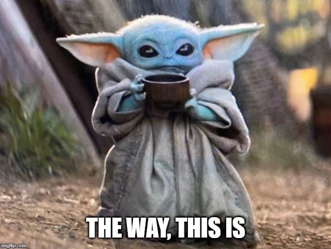 Baby Yoda Cup | THE WAY, THIS IS | image tagged in baby yoda cup | made w/ Imgflip meme maker