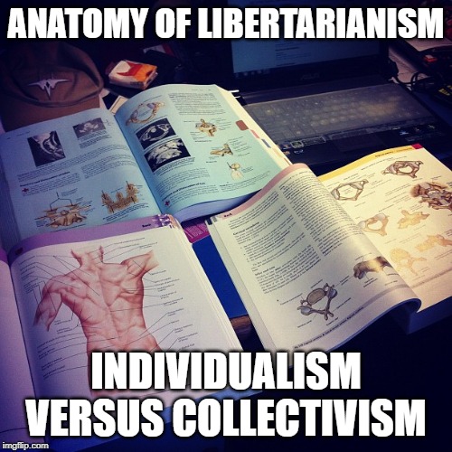 Anatomy Got Me Like... | ANATOMY OF LIBERTARIANISM; INDIVIDUALISM VERSUS COLLECTIVISM | image tagged in anatomy got me like | made w/ Imgflip meme maker
