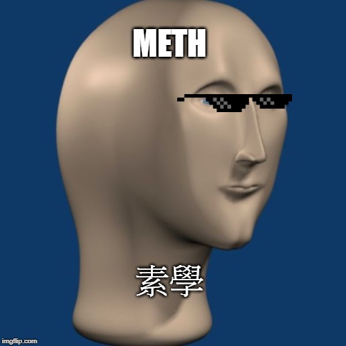 meme man | METH; 素學 | image tagged in meme man | made w/ Imgflip meme maker