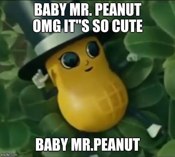 OMG ITS BABY MR PEANUT OMG | BABY MR. PEANUT OMG IT"S SO CUTE; BABY MR.PEANUT | image tagged in super bowl | made w/ Imgflip meme maker