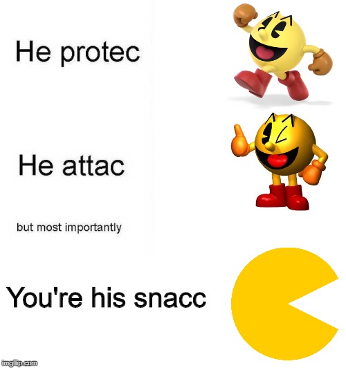 He protec he attac but most importantly | You're his snacc | image tagged in he protec he attac but most importantly | made w/ Imgflip meme maker