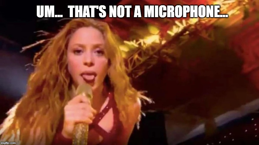 UM...  THAT'S NOT A MICROPHONE... | image tagged in sports | made w/ Imgflip meme maker