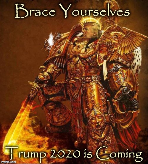 God Emperor Trump | Brace Yourselves Trump 2020 is Coming | image tagged in god emperor trump | made w/ Imgflip meme maker
