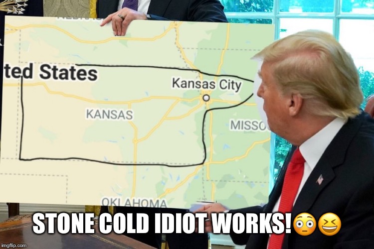 Trump the unstable idiot! | STONE COLD IDIOT WORKS!😳😆 | image tagged in donald trump,idiot,superbowl,kansas city chiefs,kansas city,stone cold idiot | made w/ Imgflip meme maker