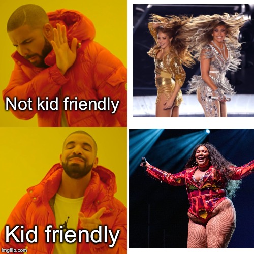 I’m just gonna leave this here and let the body positivity social justice warriors complain | Not kid friendly; Kid friendly | image tagged in memes,drake hotline bling,lizzo,nfl football,dancing,fat | made w/ Imgflip meme maker