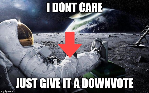 yep i dont care | I DONT CARE JUST GIVE IT A DOWNVOTE | image tagged in yep i dont care | made w/ Imgflip meme maker