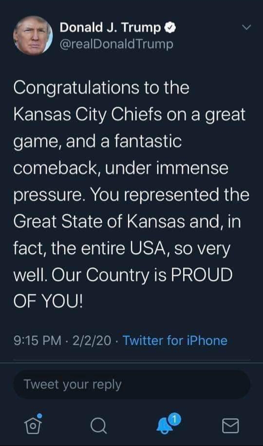 Donald Trump Kansas City Kansas Superbowl Blank Meme Template