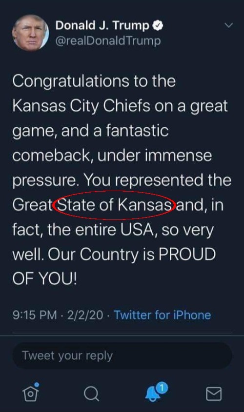 High Quality Donald Trump Kansas City Kansas Superbowl Blank Meme Template