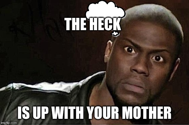 Kevin Hart | THE HECK; IS UP WITH YOUR MOTHER | image tagged in memes,kevin hart | made w/ Imgflip meme maker