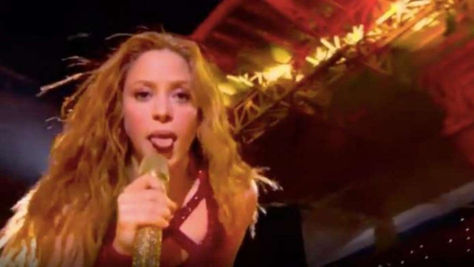 High Quality Shakira Superbowl Tongue Blank Meme Template