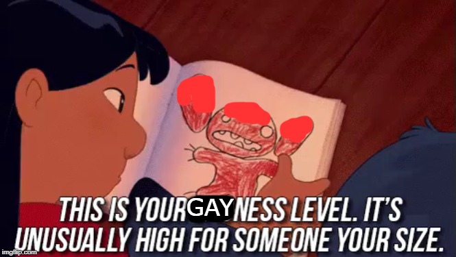 Lilo and Stitch | GAY | image tagged in gay | made w/ Imgflip meme maker