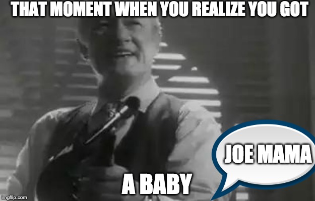 Home Alone Merry Christmas | THAT MOMENT WHEN YOU REALIZE YOU GOT; JOE MAMA; A BABY | image tagged in home alone merry christmas | made w/ Imgflip meme maker