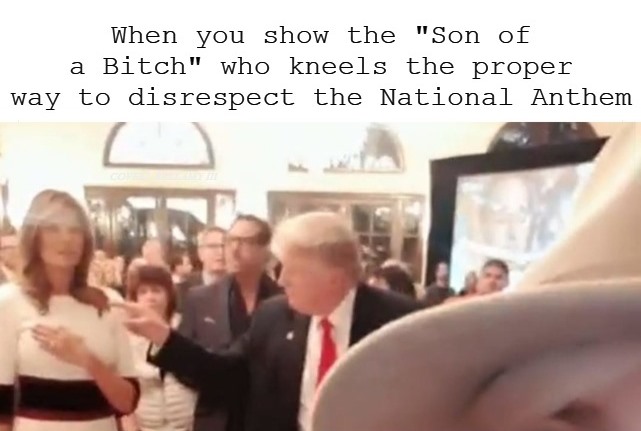 Donald Trump National Anthem Disgrace Blank Meme Template