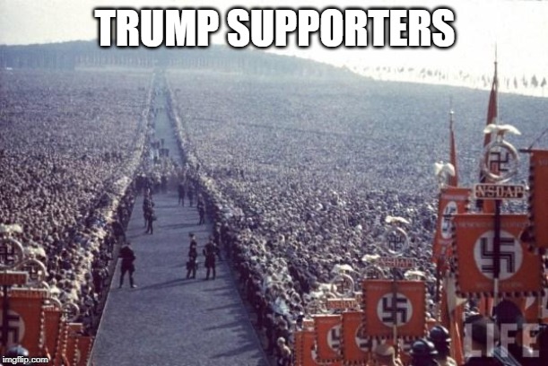 Nazi Rally | TRUMP SUPPORTERS | image tagged in nazi rally | made w/ Imgflip meme maker