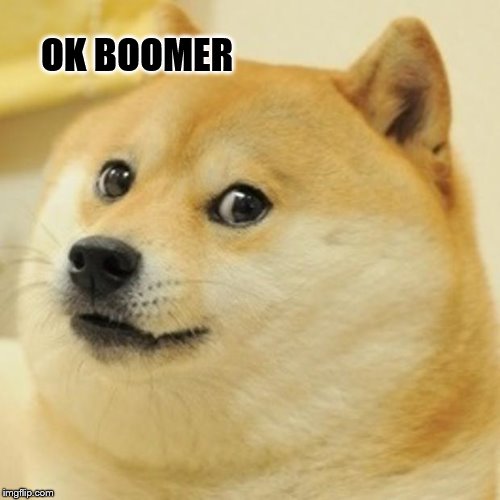 Doge | OK BOOMER | image tagged in memes,doge | made w/ Imgflip meme maker