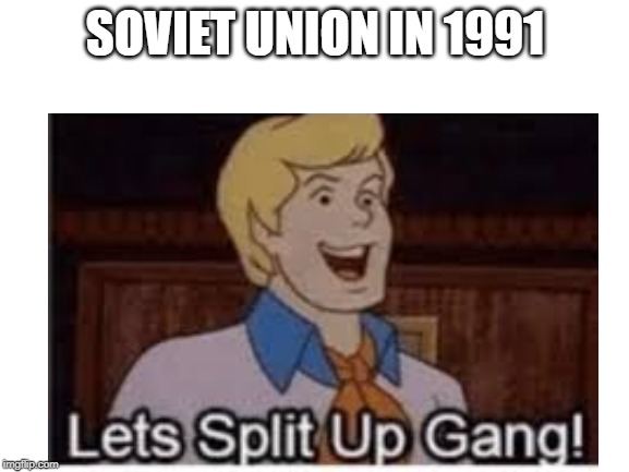 SOVIET UNION IN 1991 | image tagged in blank white template | made w/ Imgflip meme maker