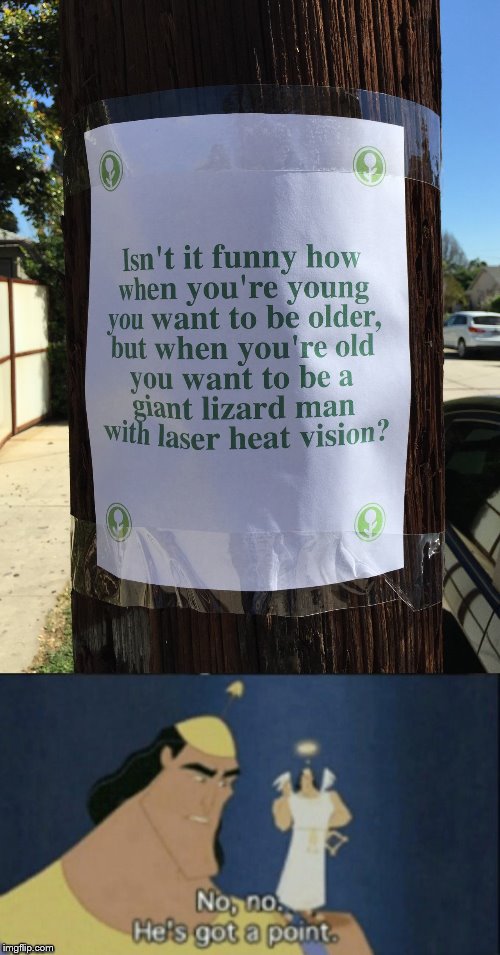 They're Not Wrong | image tagged in no no hes got a point,hmmm,laser,lizard | made w/ Imgflip meme maker