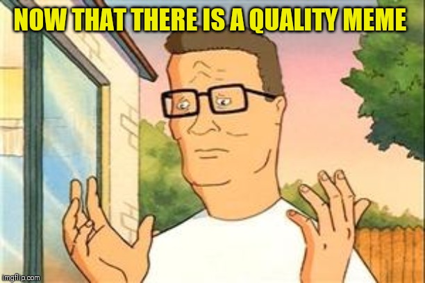 Hank Hill Doug | NOW THAT THERE IS A QUALITY MEME | image tagged in hank hill doug | made w/ Imgflip meme maker
