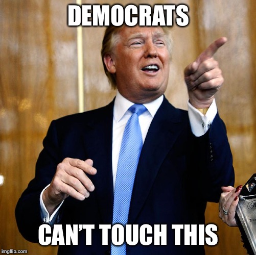 Donal Trump Birthday | DEMOCRATS CAN’T TOUCH THIS | image tagged in donal trump birthday | made w/ Imgflip meme maker