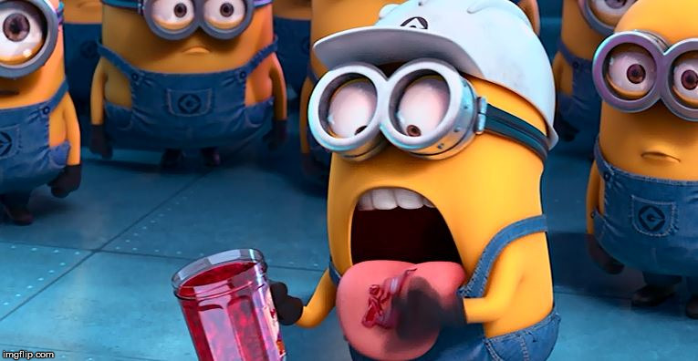 minion taste bad | image tagged in minion taste bad | made w/ Imgflip meme maker