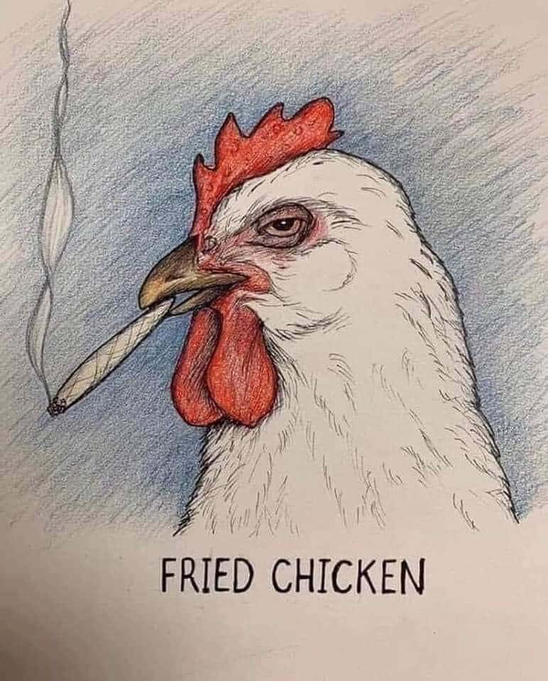 High Quality stoned chicken Blank Meme Template