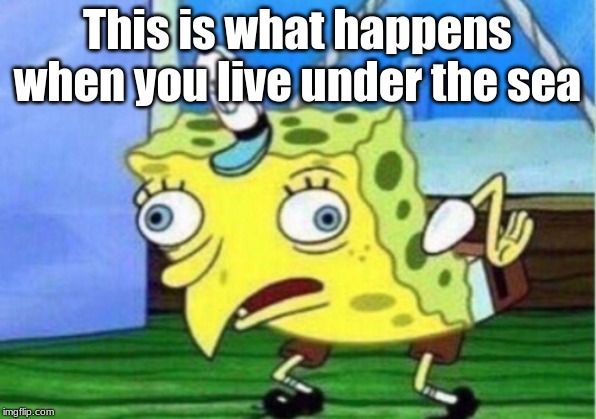 Mocking Spongebob Meme | This is what happens when you live under the sea | image tagged in memes,mocking spongebob | made w/ Imgflip meme maker