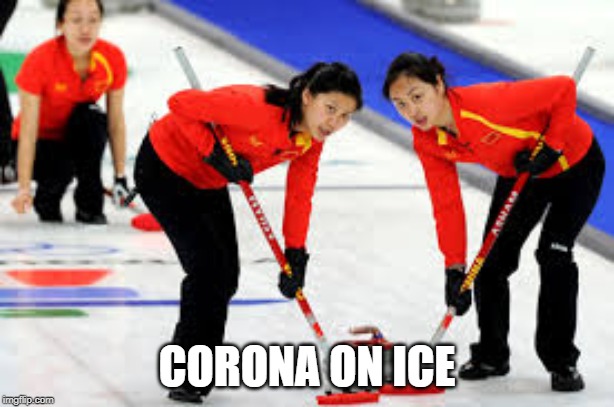 CORONA ON ICE | image tagged in corona,china | made w/ Imgflip meme maker