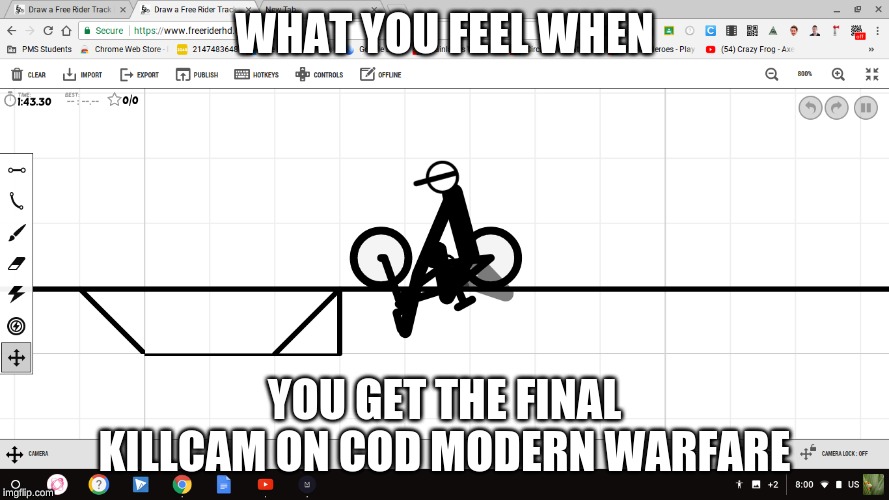 WHAT YOU FEEL WHEN; YOU GET THE FINAL KILLCAM ON COD MODERN WARFARE | image tagged in mlg,bikers,biker,bike | made w/ Imgflip meme maker