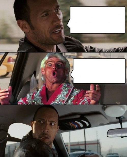 The Rock Driving Blank Meme Template